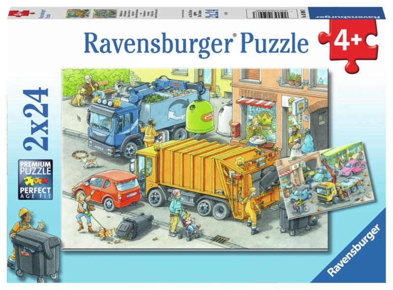 Ravensburger pussel - Working Trucks 2x24 bitar