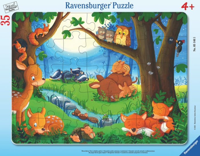 Ravensburger pussel - Small Animals Sleeping 35 bitar