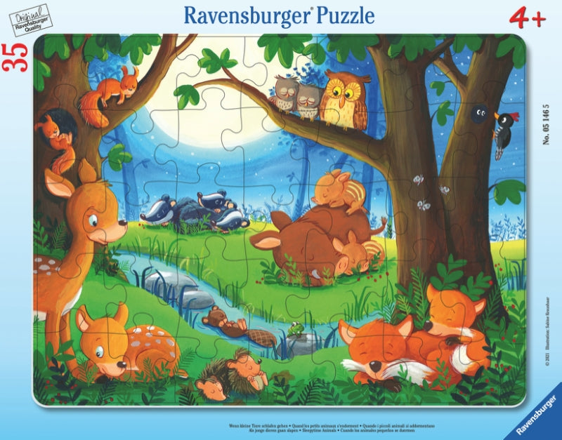 Ravensburger pussel - Small Animals Sleeping 35 bitar