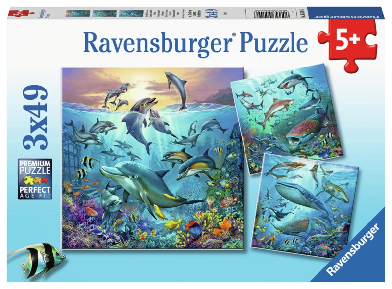 Ravensburger pussel - Ocean Life 3x49 bitar