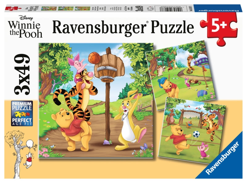 Ravensburger pussel - Winnie The Pooh Sports Day 3x49 bitar