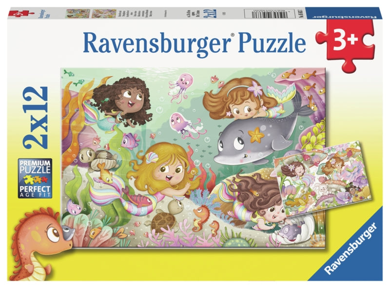 Ravensburger pussel - Fairies And Mermaids 2x12 bitar