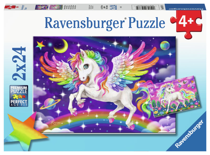 Ravensburger pussel - Unicorn And Pegasus 2x24 bitar