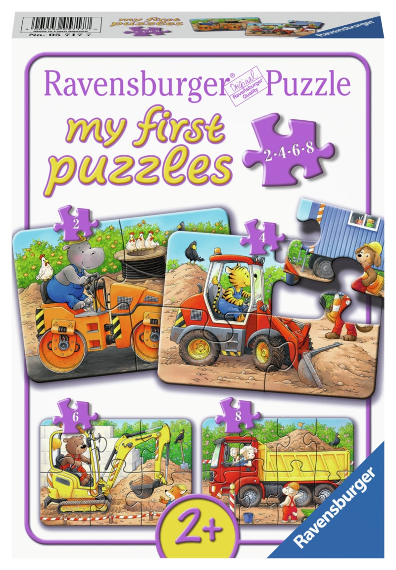 Construction Site Animals 2/4/6/8p