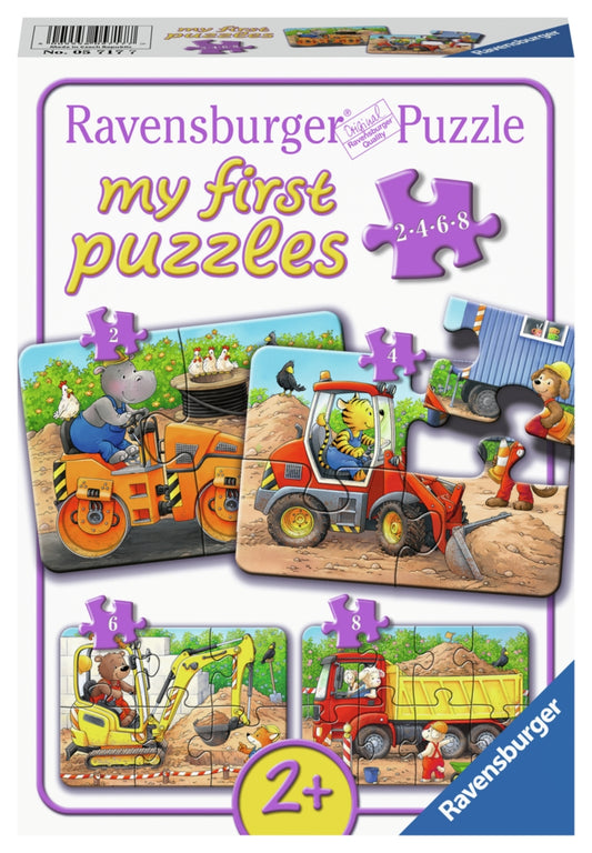Construction Site Animals 2/4/6/8p