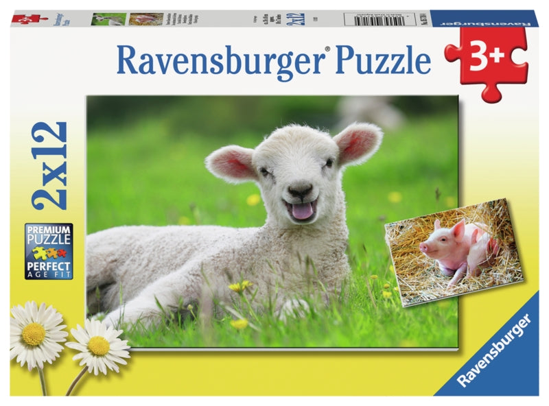 Ravensburger pussel - Farm Animals 2x12 bitar