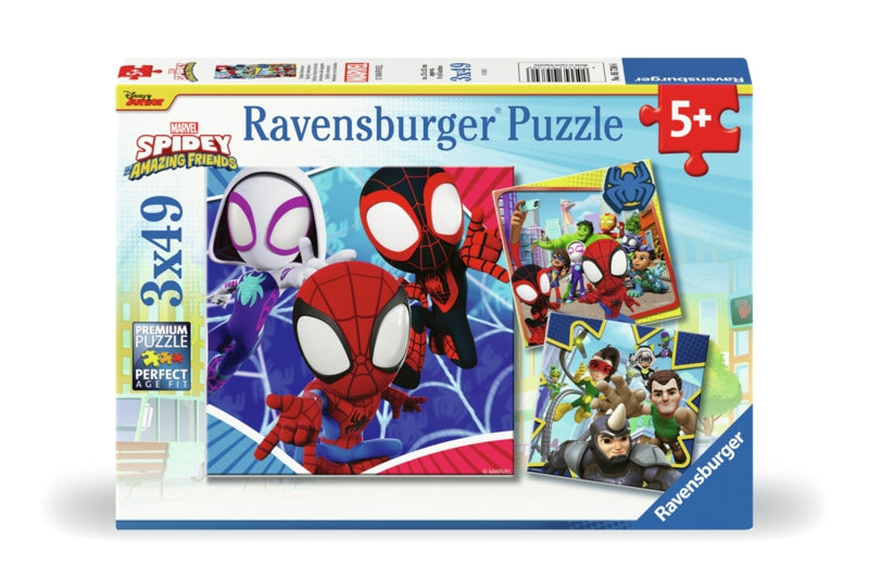 Ravensburger pussel - Spidey's Adventures 3x49 bitar