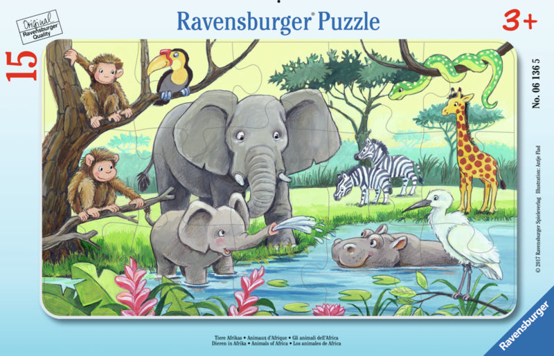 Ravensburger pussel - African Animals 15 bitar
