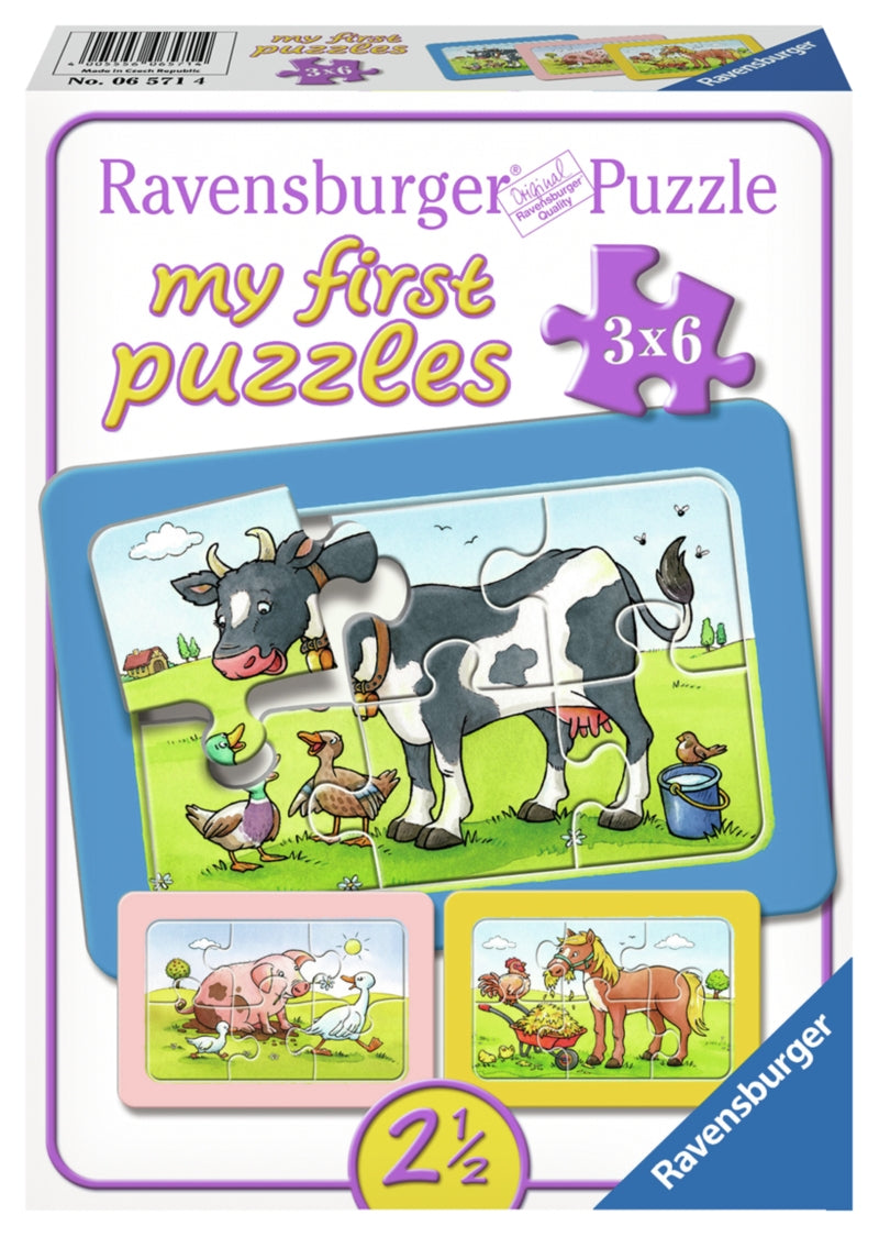 Ravensburger pussel - Good Animal Friends 3x6 bitar