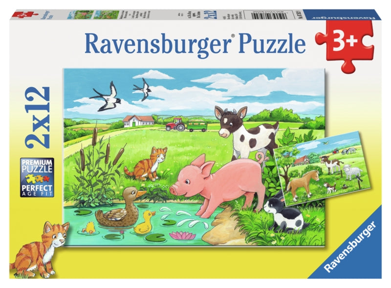Ravensburger pussel - Baby Farm Animals 2x12 bitar