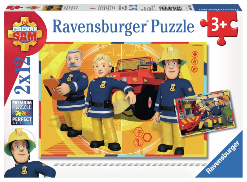Ravensburger pussel - Fireman Sam In Action 2x12 bitar