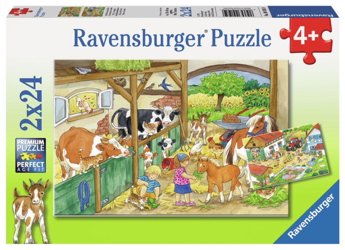 Ravensburger pussel - A Day at the Farm - 2x24 bitar