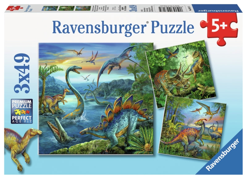Ravensburger pussel - Dinosaur Facination 3x49 bitar