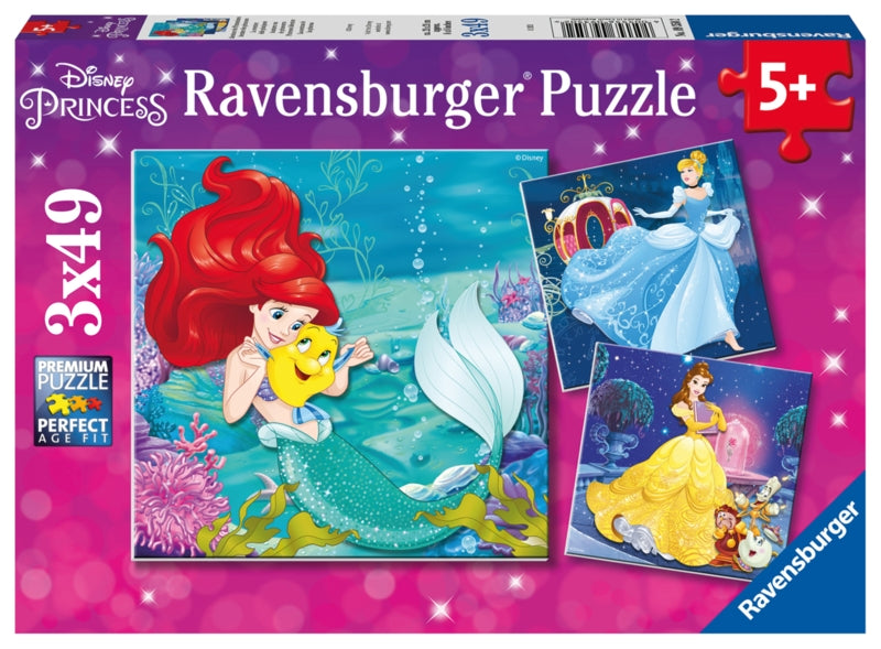 Ravensburger pussel - Princesses Adventure - 3x49 bitar
