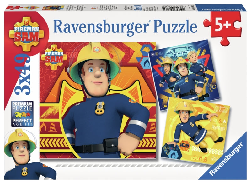 Ravensburger pussel - Fireman Sam Call Sam In Danger 3x49 bitar