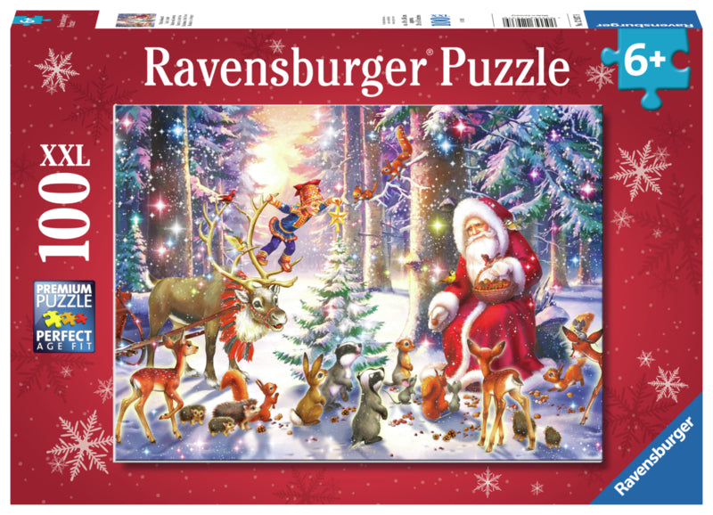 Ravensburger pussel - Christmas In The Forest 100 bitar