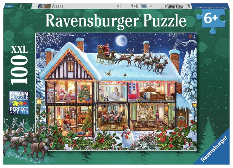 Ravensburger pussel - Christmas At Home 100 bitar
