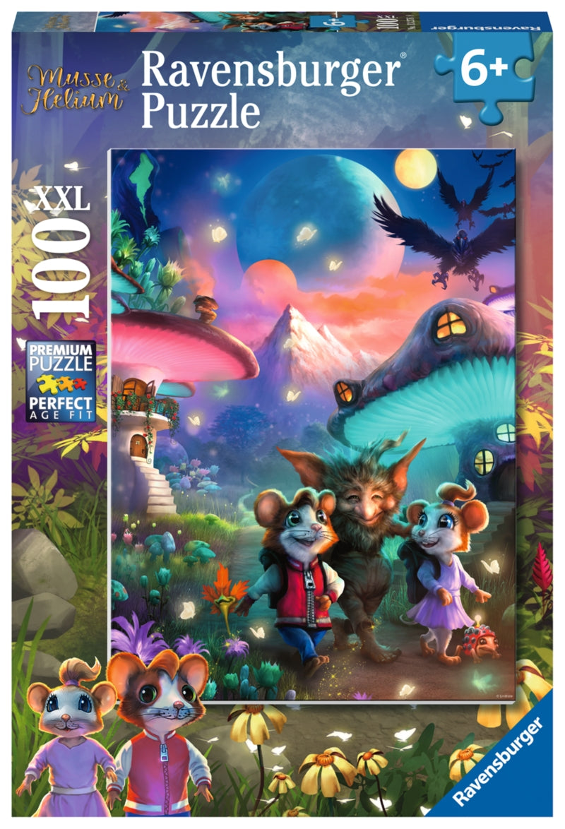 Ravensburger pussel - Musse & Helium The Enchanting Mushroom Town 100 bitar