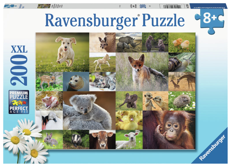 Ravensburger pussel - Animal Babies 200 bitar