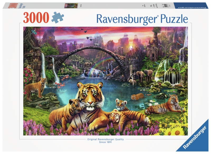 Ravensburger pussel - Tiger In Paradise 3000 bitar