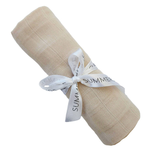 Summerville organic Babyfilt i muslin Sandshell GOTS