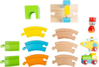 small foot Trä tågset med helikopter