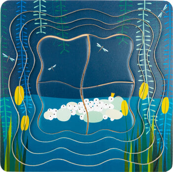 small foot Frog King lager pussel