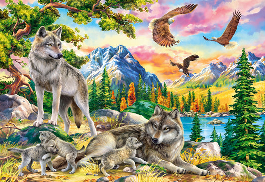 Wolf Family and Eagles, 1000-bitarspussel