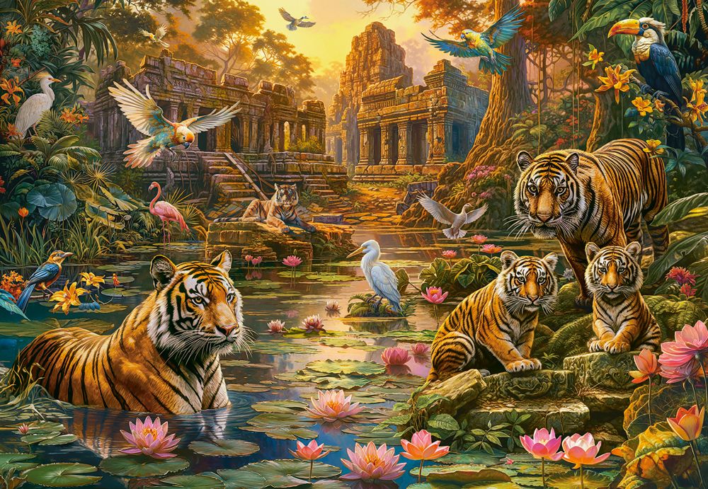 KIDEK pussel - Tigers Paradise, 1000-bitar