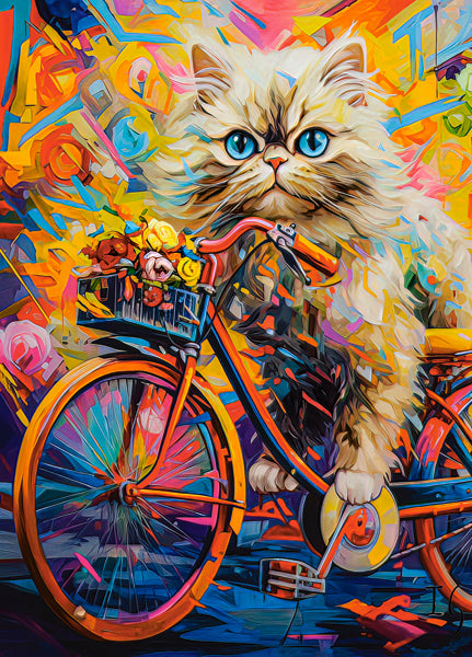 KIDEK pussel - Kitten's Floral Ride, 180-bitar