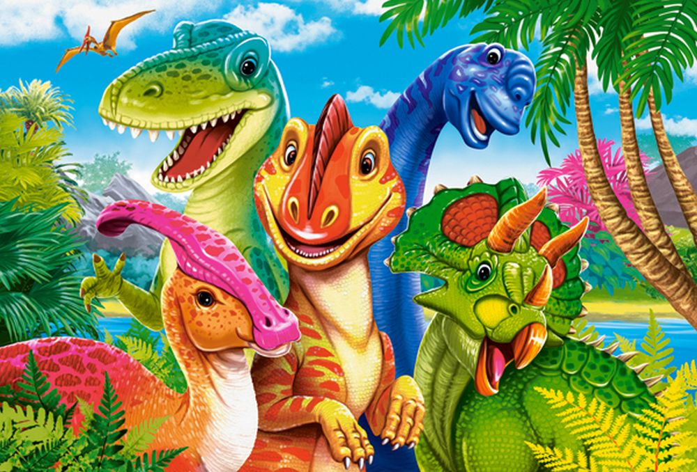 KIDEK pussel - Dinosaurs Selfie, 40-bitar