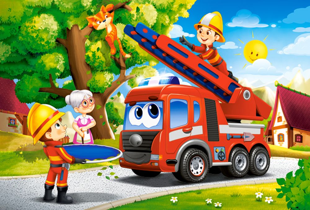 KIDEK pussel - Firefighters to the Rescue, 40-bitar