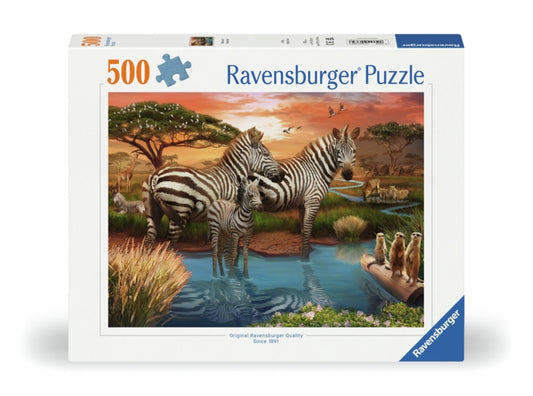 Zebras In Sunset 500p