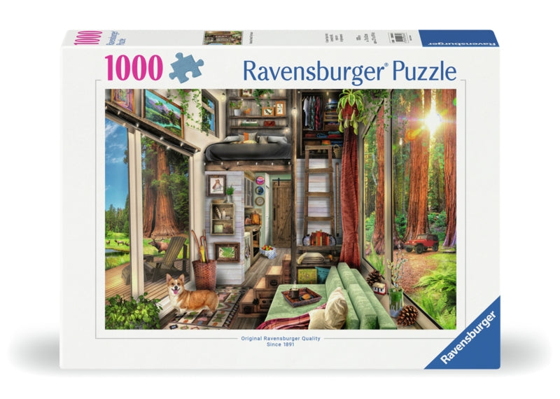 Ravensburger pussel - Redwood Forest Tiny House 1000 bitar