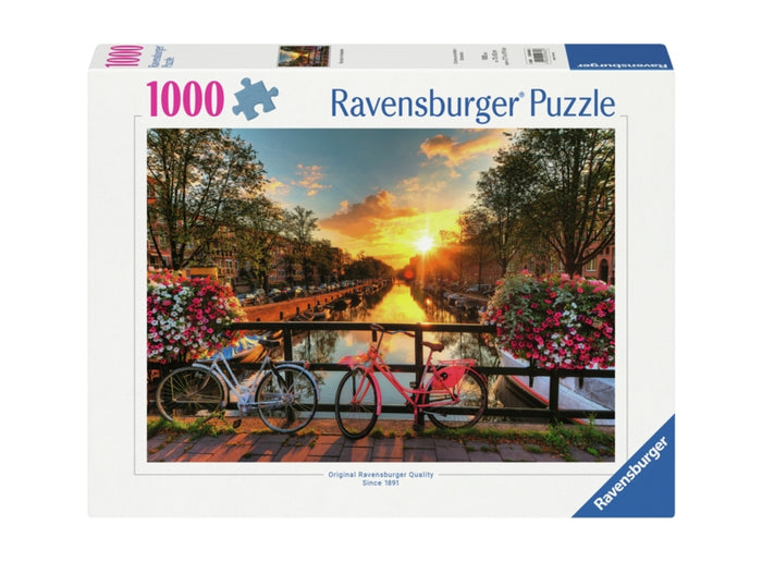 Ravensburger pussel - Bicycles In Amsterdam 1000 bitar