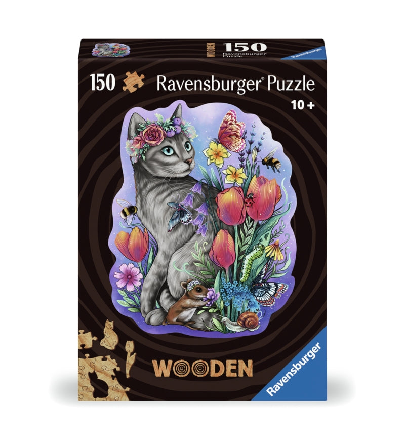 Ravensburger pussel - Wooden Lovely Cat - 15 Whimsies 150 bitar