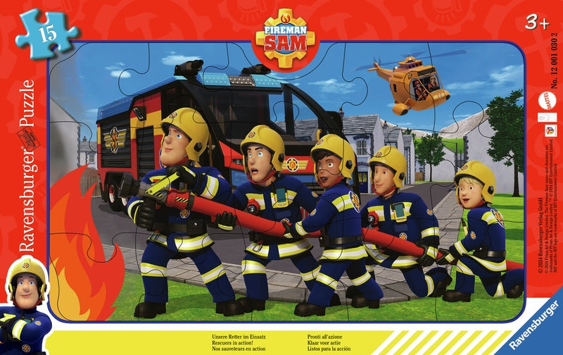 Ravensburger pussel - Fireman Sam Rescuers In Action 15 bitar