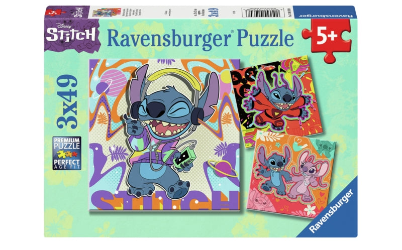 Ravensburger pussel - Disney Stitch 3x49 bitar