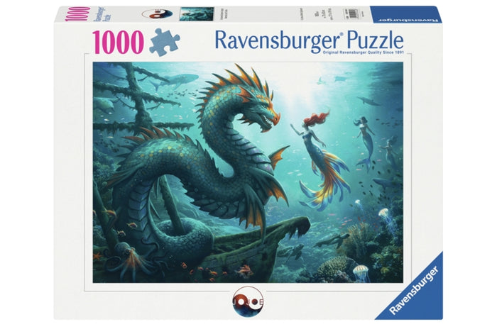 Ravensburger pussel - Enchanted Depths Dragon Mermaid 1000 bitar