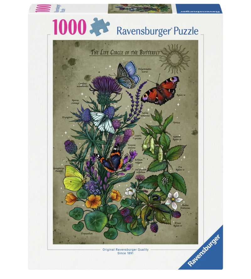 Ravensburger pussel - Lifecircle Butterfly 1000 bitar