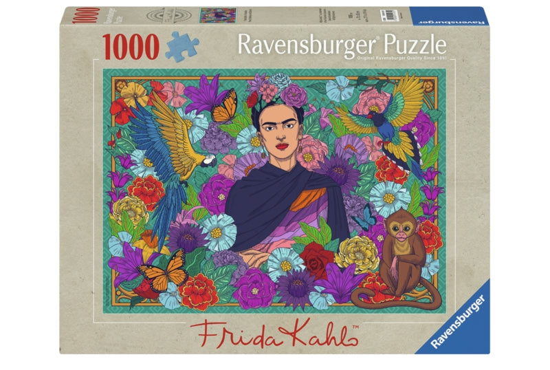 Ravensburger pussel - Frida Kahlo?s Paradise: Parrot, Monkey and Blooms 1000 bitar