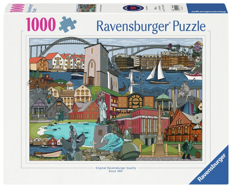 Ravensburger pussel - Norway Karmoy Haugesund 1000 bitar