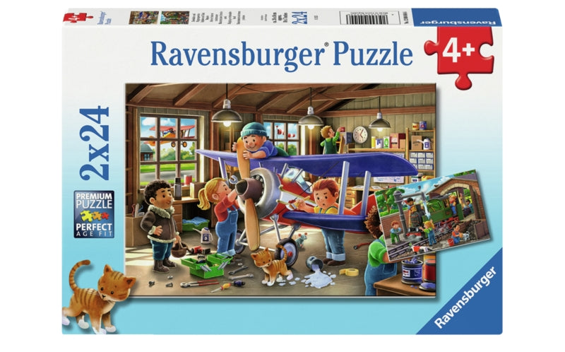 Ravensburger pussel - Airplane & Train ?Repairs 2x24 bitar