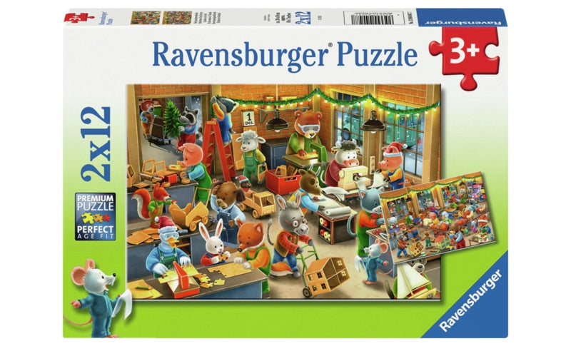 Ravensburger pussel - Christmas Toy Factory 2x12 bitar