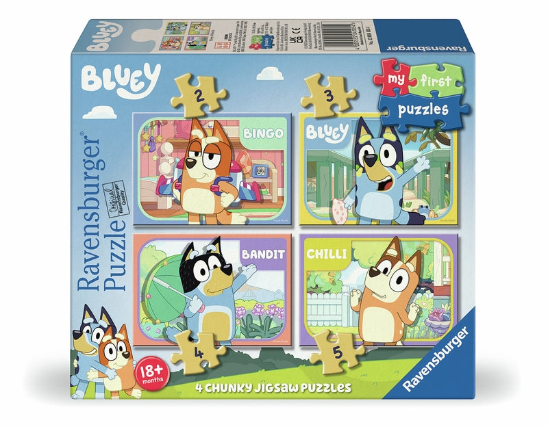 Ravensburger pussel - Bluey My First Puzzles 4 in a box 2/3/4/5 bitar
