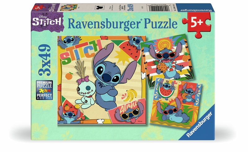 Ravensburger pussel - Disney Stitch Aloha 3x49 bitar