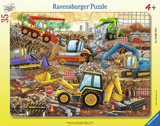 Working Hard 35p Frame Puzzle