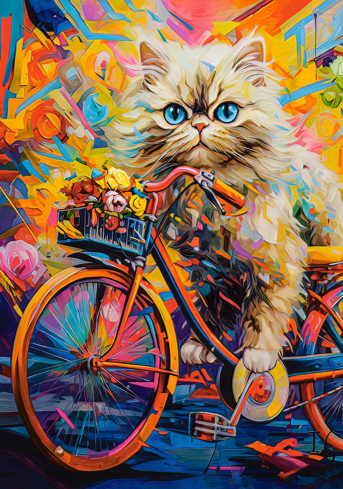 KIDEK pussel - Kitten's Floral Ride, 500-bitar