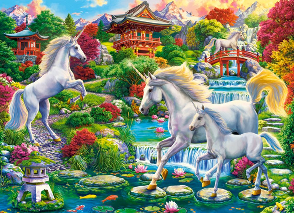 KIDEK pussel - Unicorn Garden, 300-bitar
