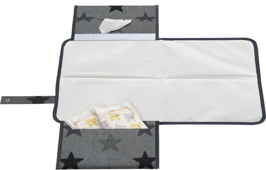 Dooky 3-In 1 Skötmatta Grey Crowns
